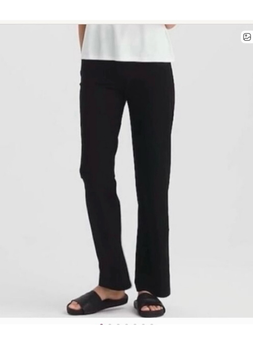 Eileen Fisher Straight Leg Classic Pant Black Large